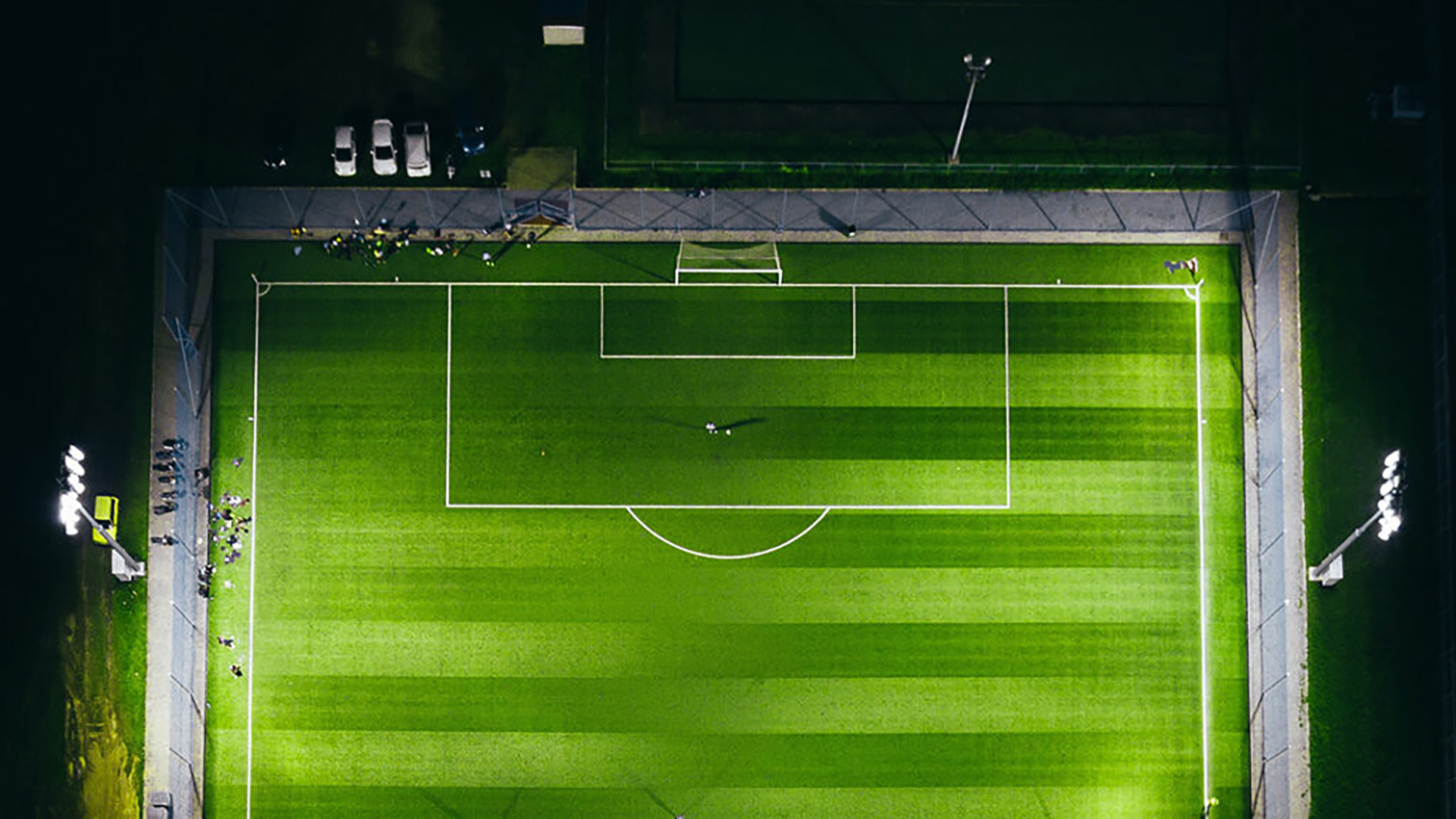 Fußballfeld von oben