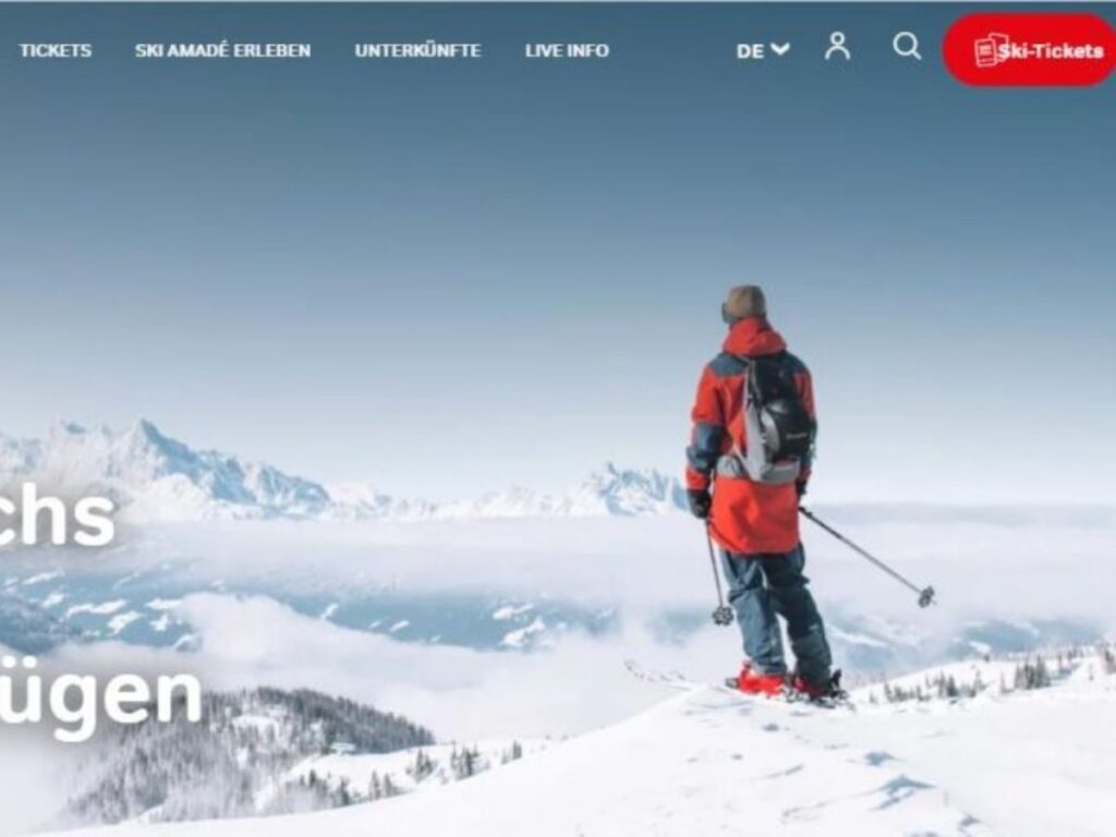 Ski amadé Website Relaunch Header
